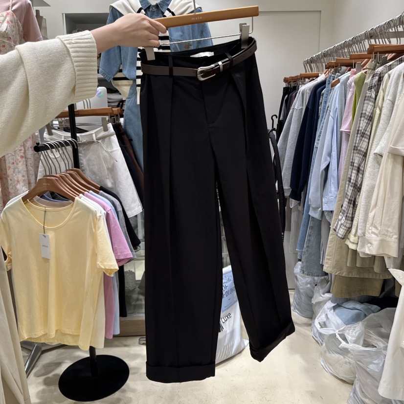 MELO韓國直郵㊣東大門實拍女裝新款熱賣25春夏推薦人氣休閑褲MELO休閑褲圖色3