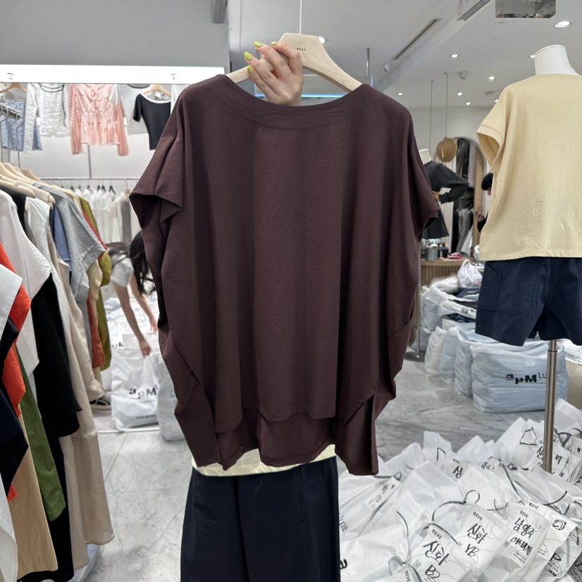 REVE-L韓國直郵㊣女裝新品熱賣人氣休閑25春夏時尚推薦T恤REVE-LT恤圖色2