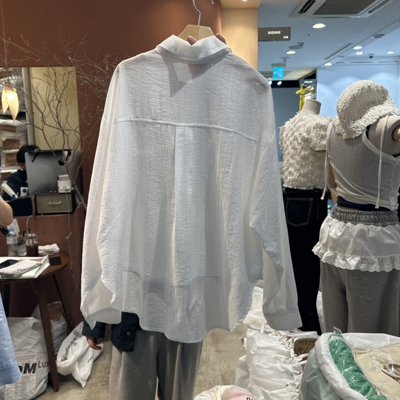 MIENNE韓國直郵㊣東大門實拍女裝新款推薦時尚休閑襯衫蕾絲衫MIENNE襯衫/蕾絲衫