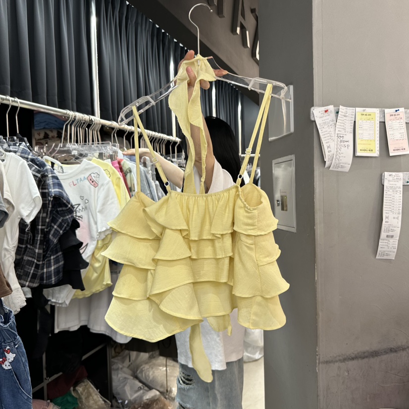 MOMAZU韓國直郵㊣女裝新款推薦休閑25春夏時尚吊帶背心含脖帶MOMAZU吊帶/背心
