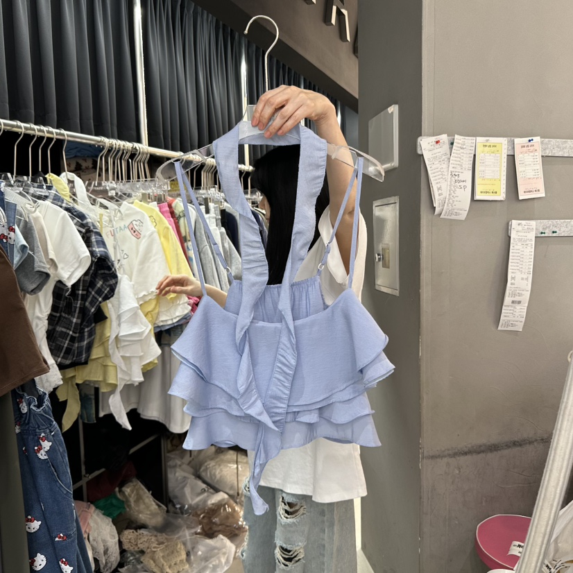 MOMAZU韓國直郵㊣女裝新款推薦休閑25春夏時尚吊帶背心含脖帶MOMAZU吊帶/背心圖色4