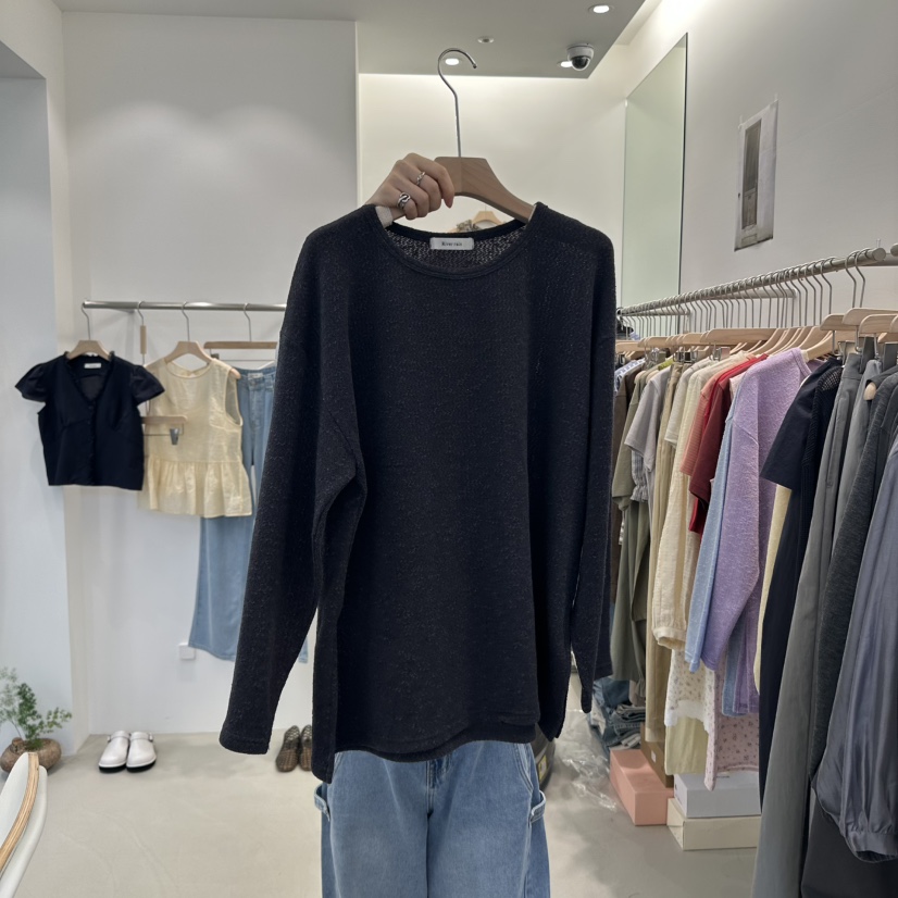 RIVER RAIN韓國㊣直郵東大門代購女裝新品休閑25春夏長袖T恤RIVER RAIN長袖T恤圖色2