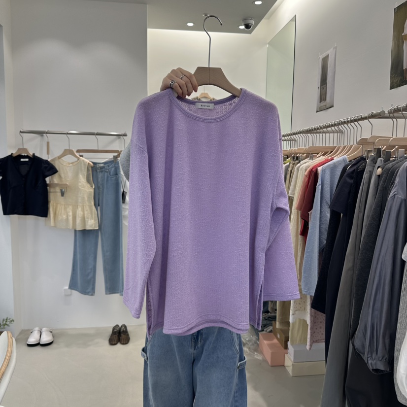 RIVER RAIN韓國㊣直郵東大門代購女裝新品休閑25春夏長袖T恤RIVER RAIN長袖T恤圖色3