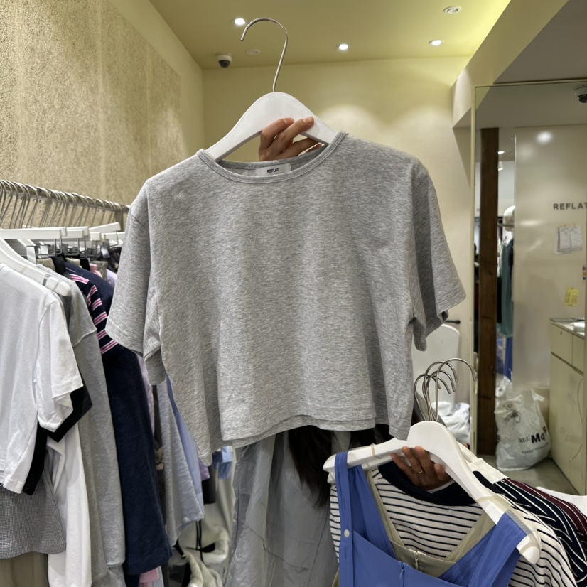 REFLAT韓國㊣直郵東大門代購女裝新品25春夏休閑人氣T恤短款REFLATT恤圖色3