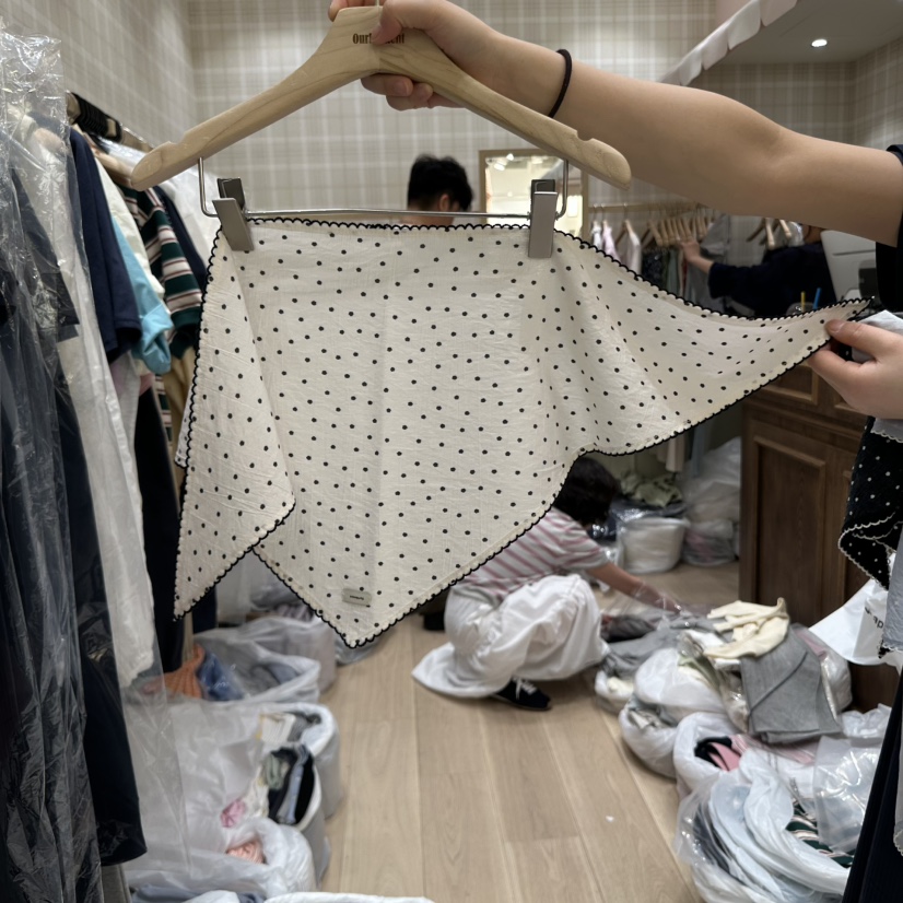 OURMOMENT直郵韓國代購㊣女裝新品25春夏人氣推薦時尚圍巾披肩OURMOMENT圍巾/披肩圖色2