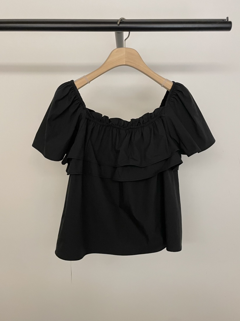 BOLD-A直郵韓國代購㊣女裝新品時尚25春夏襯衫蕾絲衫荷葉邊RE BOLD襯衫/蕾絲衫
