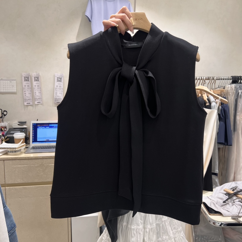 SALONDEMAG韓國㊣直郵東大門代購女裝新品25春夏吊帶背心蝴蝶結SALONDEMAG吊帶/背心圖色3