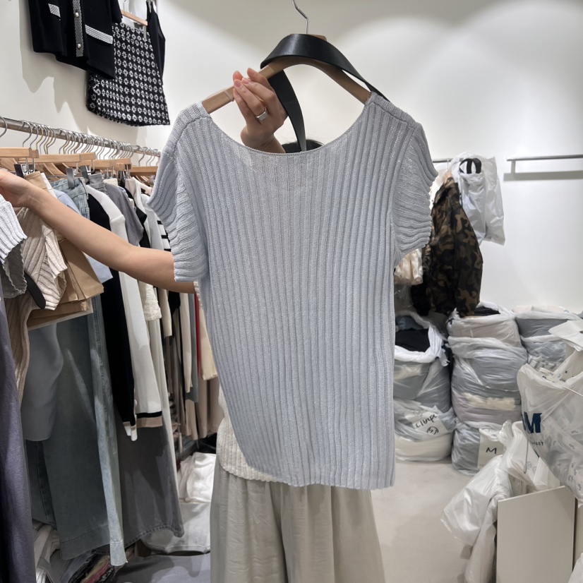 BY BOMI韓國直郵㊣東大門實拍女裝新品25春夏針織衫含腰帶BY BOMI針織衫