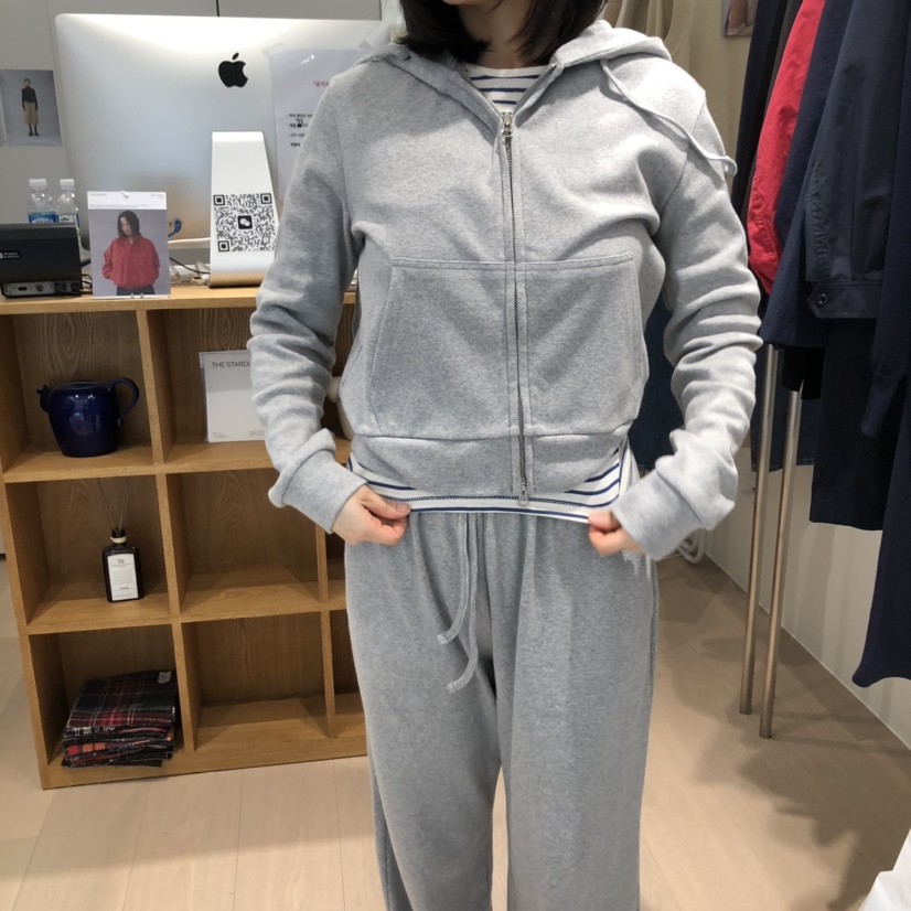 THE TARDUST韓國直郵㊣東大門實拍女裝新品休閑衛衣拉鏈連帽THE TARDUST衛衣圖色2