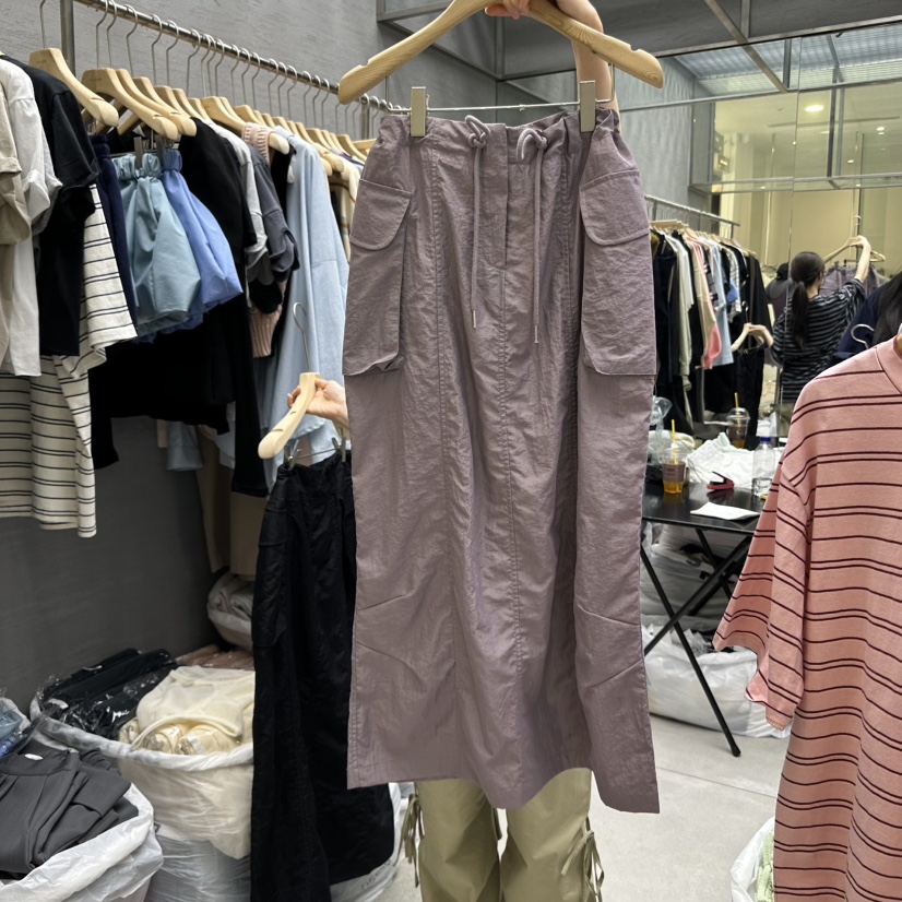 UOOV直郵韓國代購㊣女裝新品時尚25春夏熱賣休閑推薦人氣長裙UOOV長裙圖色3
