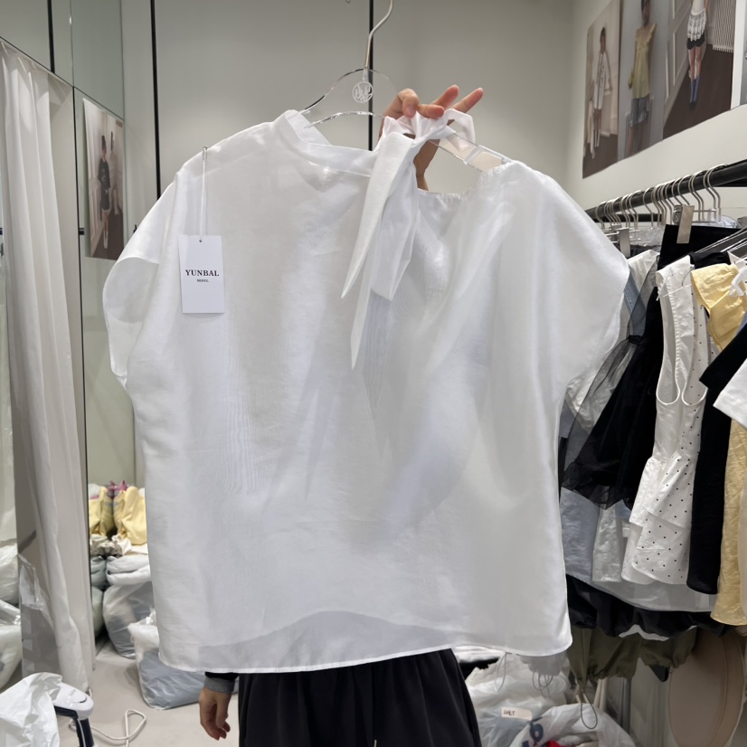 YUNBAL韓國直郵㊣女裝新款熱賣休閑人氣25春夏時尚襯衫蕾絲衫YUNBAL襯衫/蕾絲衫圖色3