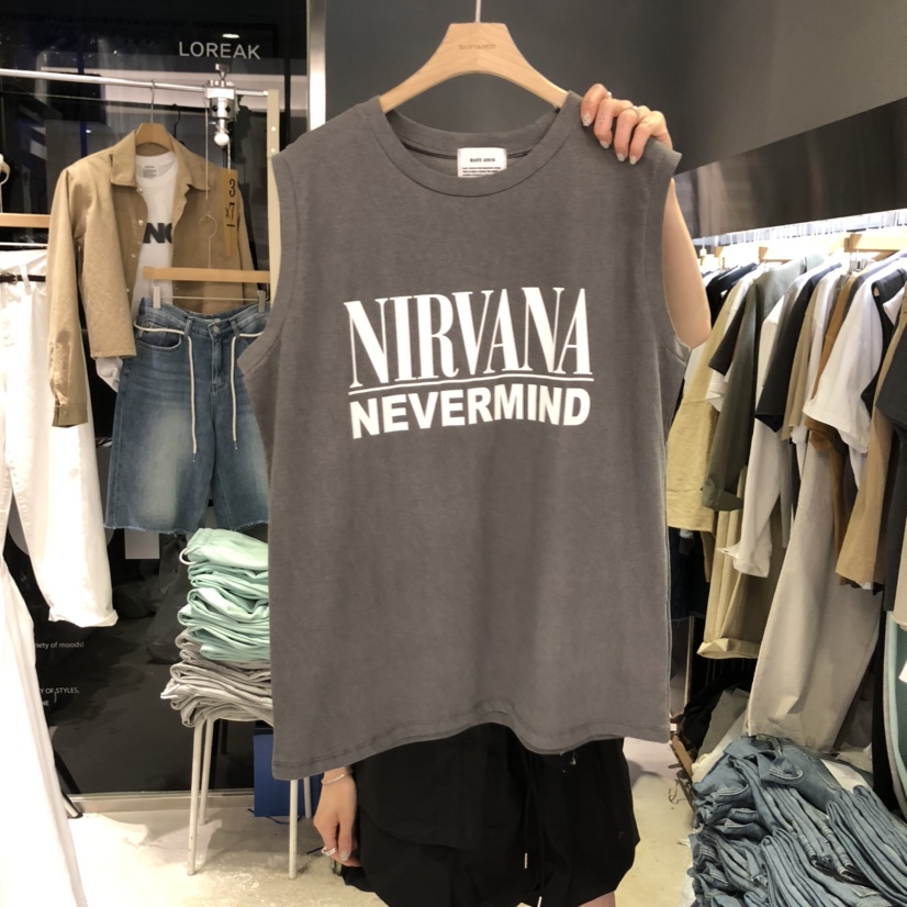 BANY ANCO直郵韓國代購㊣女裝新品熱賣推薦時尚25春夏吊帶背心BANY ANCO吊帶/背心圖色2