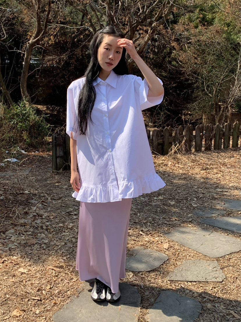 LOVE MY SANTA韓國㊣直郵東大門代購女裝新款時尚襯衫蕾絲衫荷葉邊Santa/LOVE MY SANTA襯衫/蕾絲衫