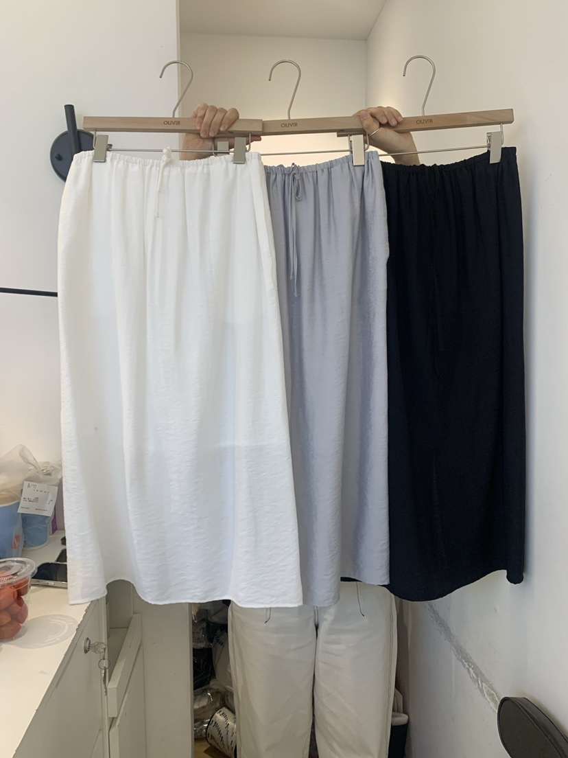 OUVIR韓國㊣直郵東大門代購女裝新款熱賣25春夏休閑長裙透視O.V.R/OUVIR長裙