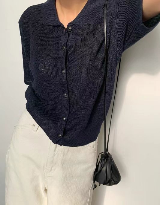 IRVING PLACE韓國直郵㊣東大門實拍女裝新品時尚針織衫開衫ONEBYONE針織衫