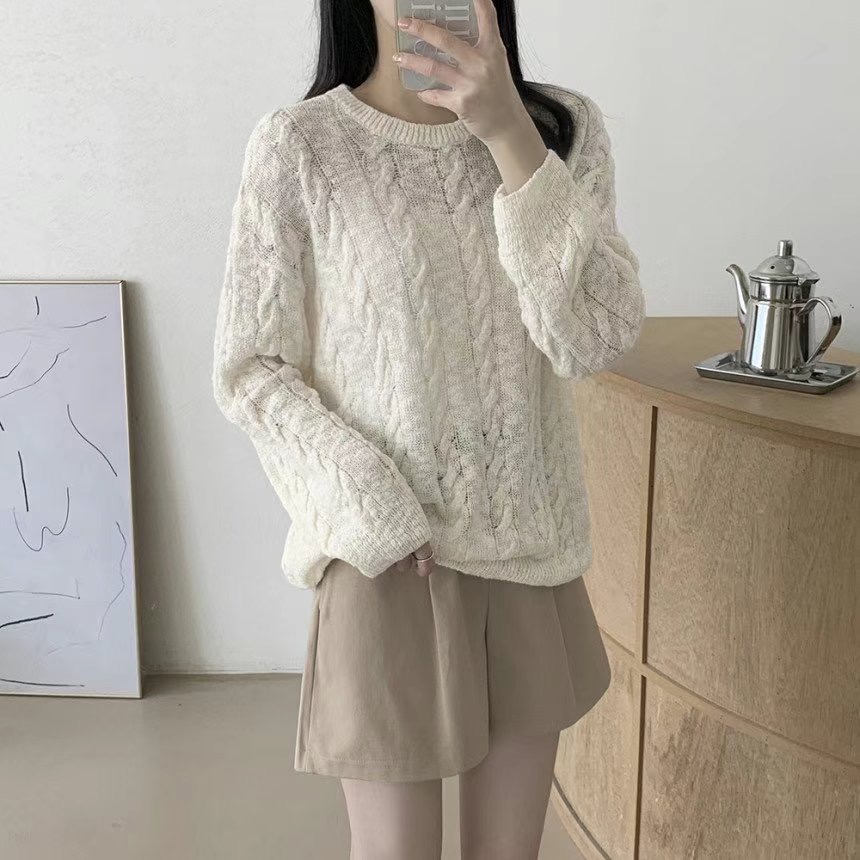 KNITPIA-니트피아-T韓國直郵㊣東大門實拍女裝新款25春夏針織衫TWELVE-OT針織衫