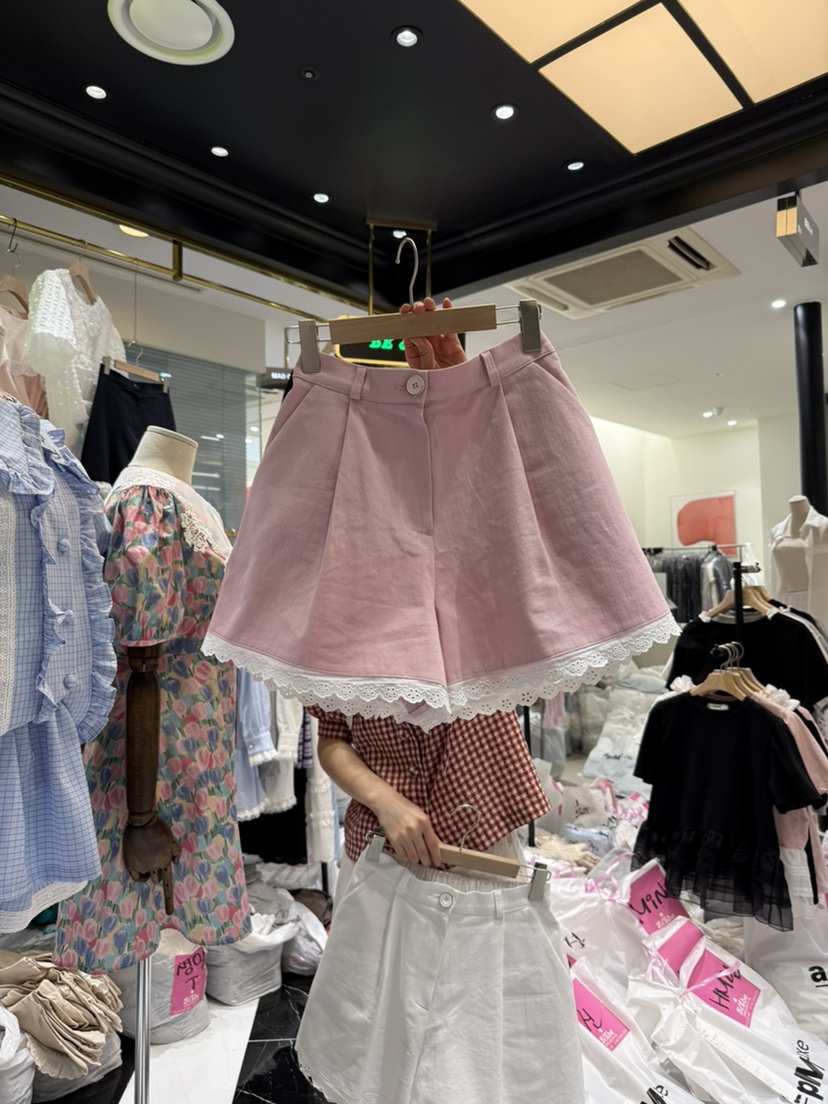 BE&amp;BE韓國直郵㊣東大門實拍女裝新品25春夏時尚推薦短褲BE&be短褲圖色1