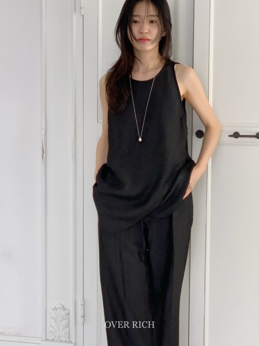 OVER RICH韓國㊣直郵東大門代購女裝新款時尚熱賣吊帶背心OVER RICH吊帶/背心