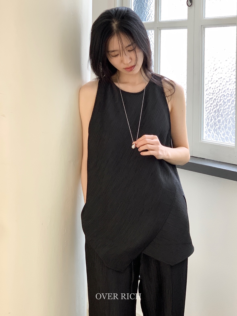 OVER RICH韓國㊣直郵東大門代購女裝新款時尚熱賣吊帶背心OVER RICH吊帶/背心