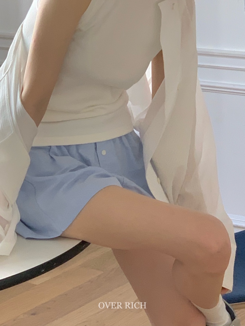 OVER RICH直郵韓國代購㊣女裝新品熱賣時尚推薦人氣25春夏短褲OVER RICH短褲