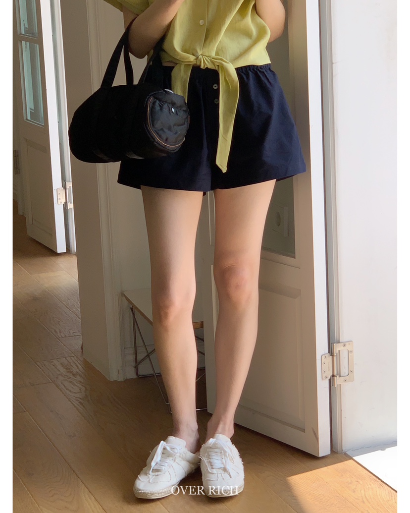 OVER RICH直郵韓國代購㊣女裝新品熱賣時尚推薦人氣25春夏短褲OVER RICH短褲