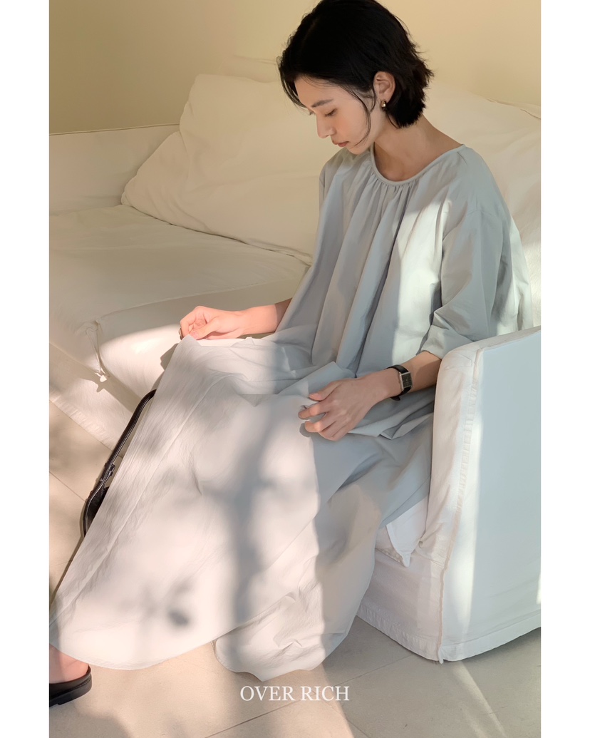 OVER RICH韓國直郵㊣女裝新款時尚休閑熱賣推薦連衣裙寬松OVER RICH連衣裙