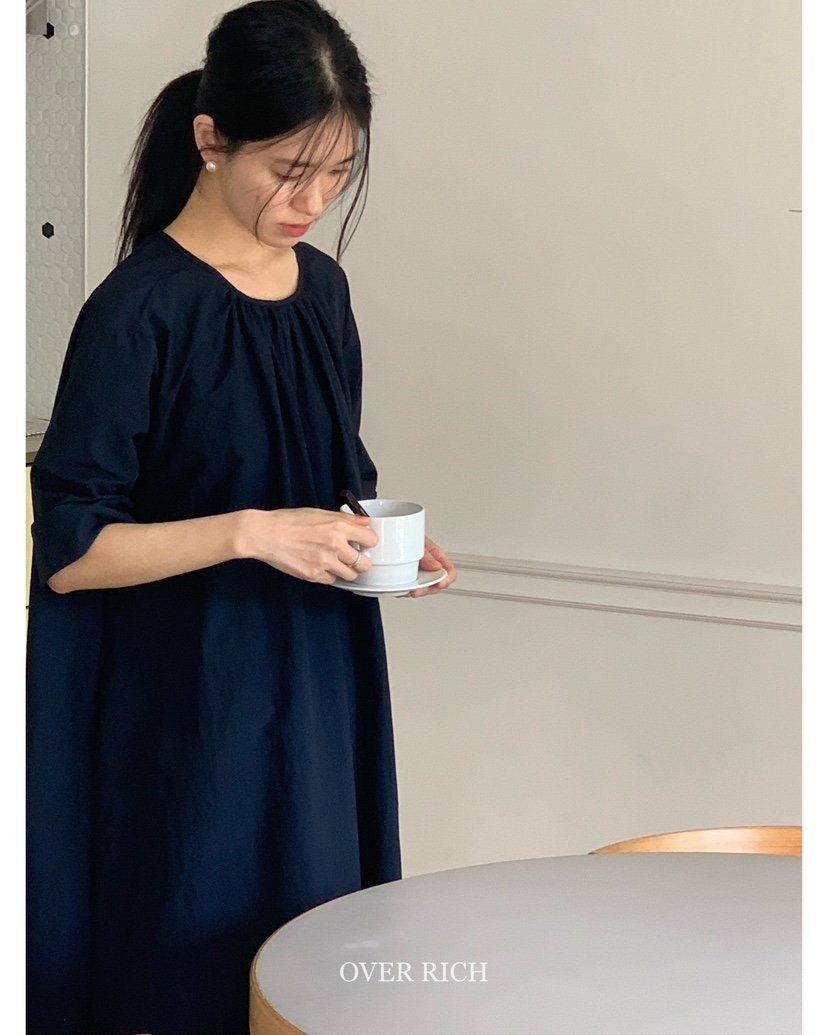 OVER RICH韓國直郵㊣女裝新款時尚休閑熱賣推薦連衣裙寬松OVER RICH連衣裙