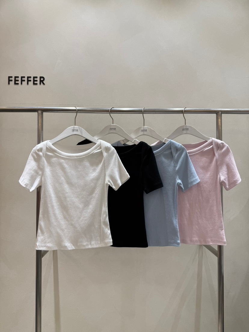 FEFFER直郵韓國代購㊣女裝新品推薦25春夏時尚休閑人氣熱賣T恤FEFFERT恤
