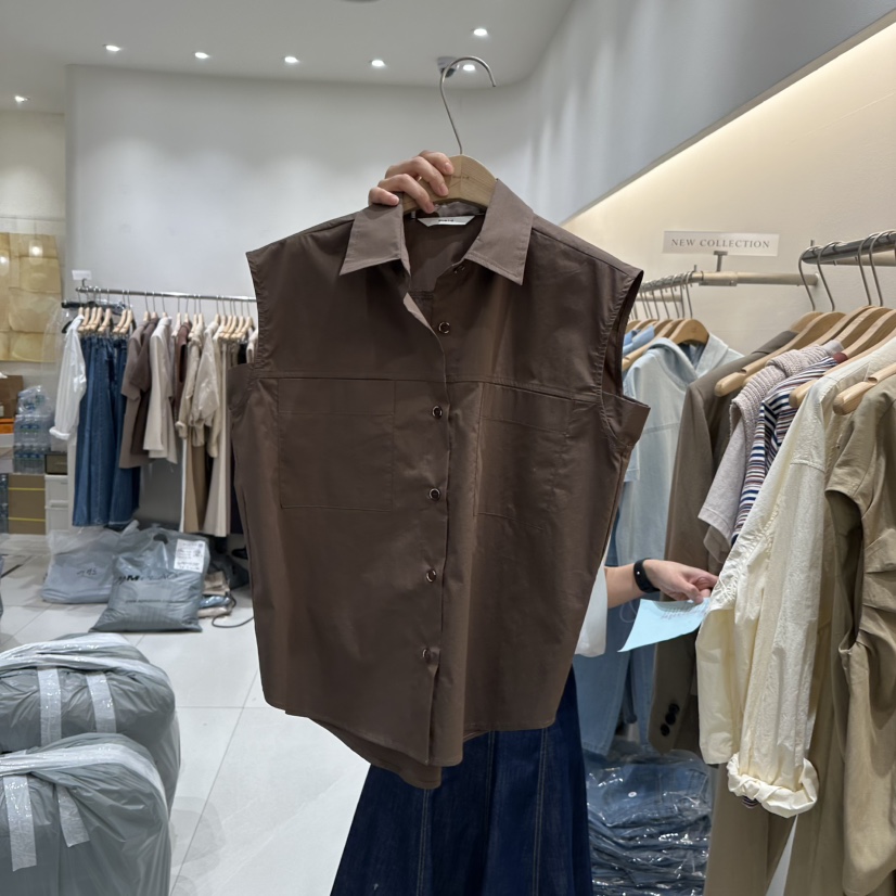 BLUEI-D直郵韓國代購㊣女裝新品推薦熱賣25春夏休閑吊帶背心Blue i-d吊帶/背心
