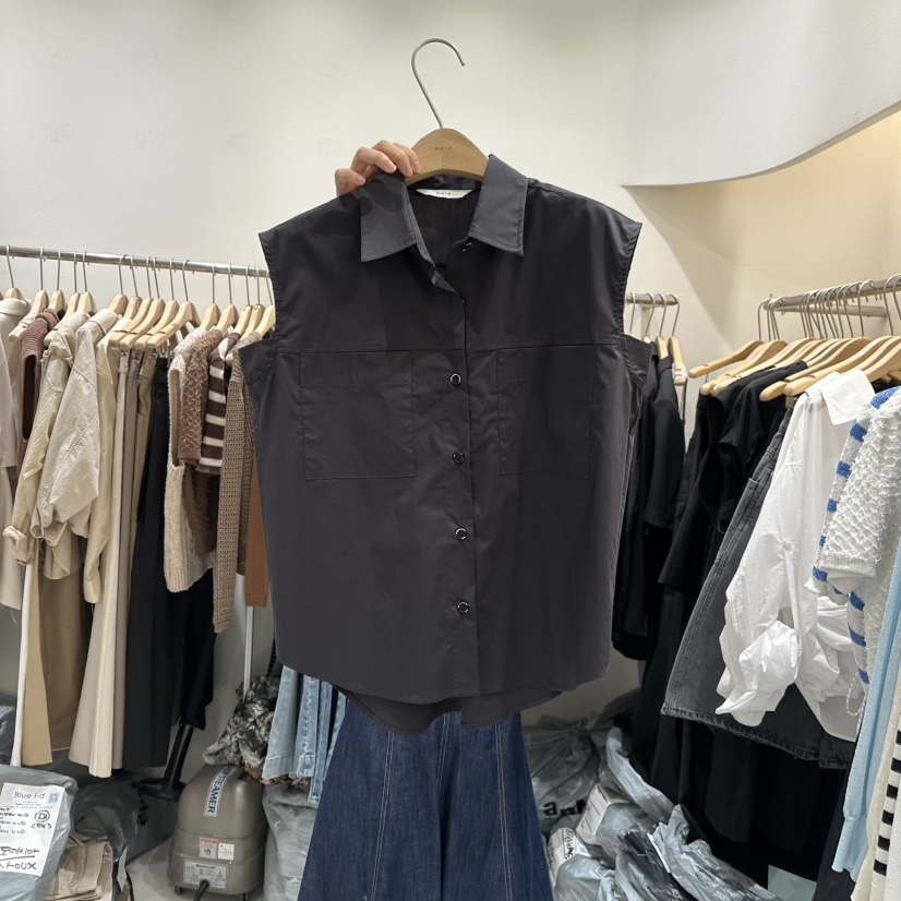 BLUEI-D直郵韓國代購㊣女裝新品推薦熱賣25春夏休閑吊帶背心Blue i-d吊帶/背心圖色2