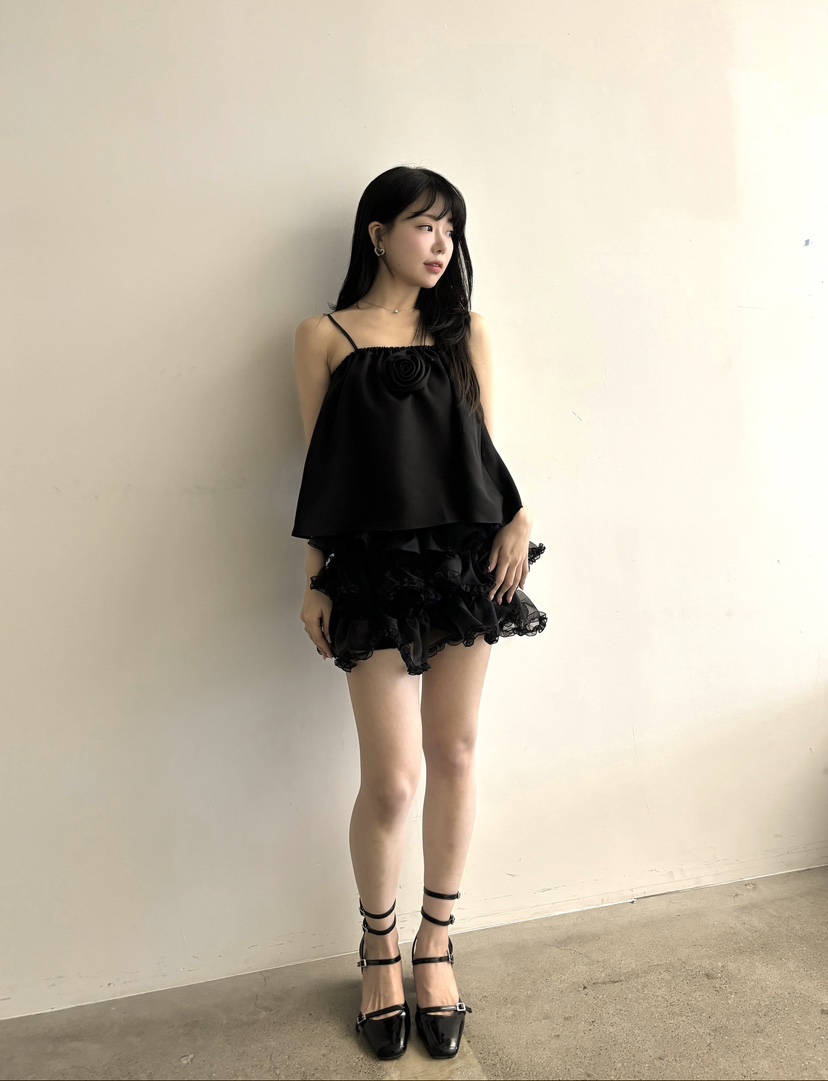 TOO HOT韓國直郵㊣女裝新品熱賣時尚休閑裙褲荷葉邊歐根紗TOO HOT裙褲