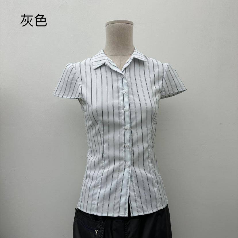CHAV直郵韓國代購㊣女裝新品熱賣25春夏人氣時尚襯衫蕾絲衫CHAV襯衫/蕾絲衫圖色1