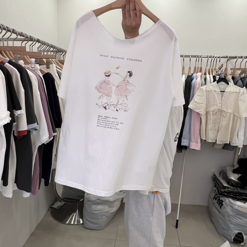 LELEN韓國直郵㊣女裝新品熱賣時尚推薦人氣25春夏休閑T恤LELENT恤
