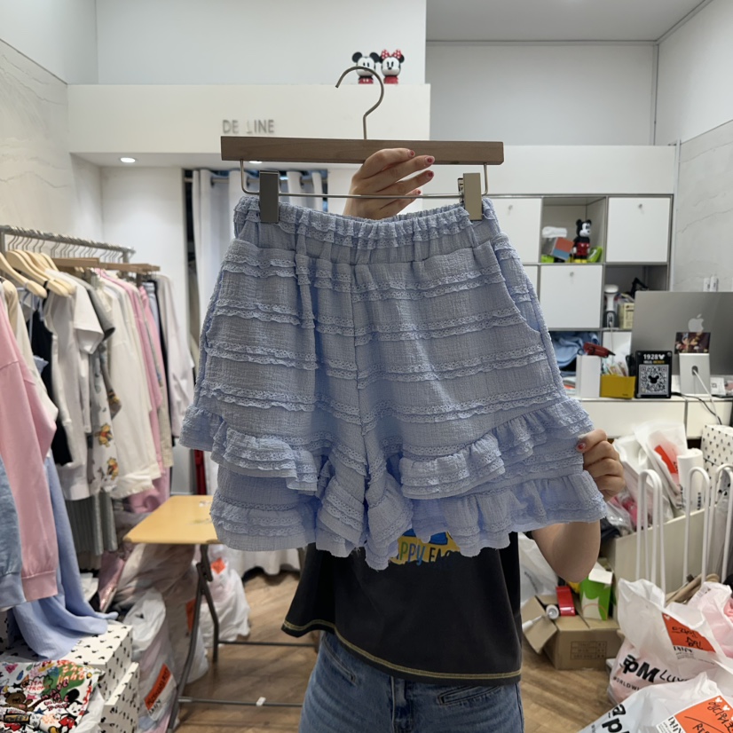DE LINE韓國㊣直郵東大門代購女裝新品時尚休閑推薦25春夏短褲DE LINE短褲