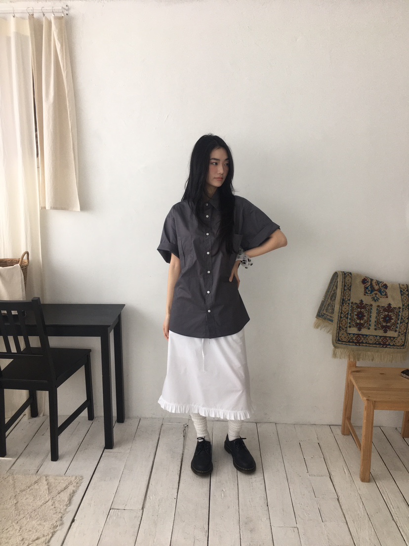 ORDINARYA韓國直郵㊣女裝新款休閑人氣時尚推薦襯衫蕾絲衫口袋ORDINARYA襯衫/蕾絲衫