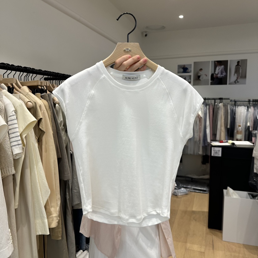 aube nunt韓國㊣直郵東大門代購女裝新品25春夏人氣推薦T恤aube nuntT恤圖色2