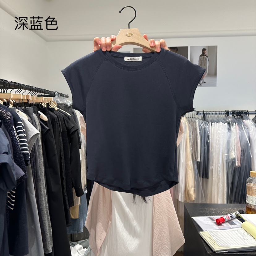 aube nunt韓國㊣直郵東大門代購女裝新品25春夏人氣推薦T恤aube nuntT恤圖色3