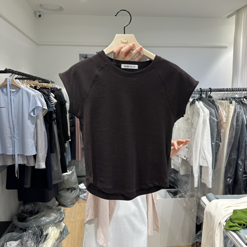 aube nunt韓國㊣直郵東大門代購女裝新品25春夏人氣推薦T恤aube nuntT恤圖色4