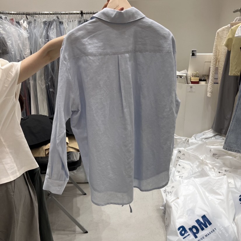 FRE韓國㊣直郵東大門代購女裝新品人氣時尚25春夏襯衫蕾絲衫FRE襯衫/蕾絲衫