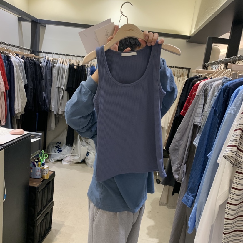 SELF SERVICE韓國直郵㊣東大門實拍女裝新款熱賣25春夏吊帶背心SELF SERVICE吊帶/背心圖色2