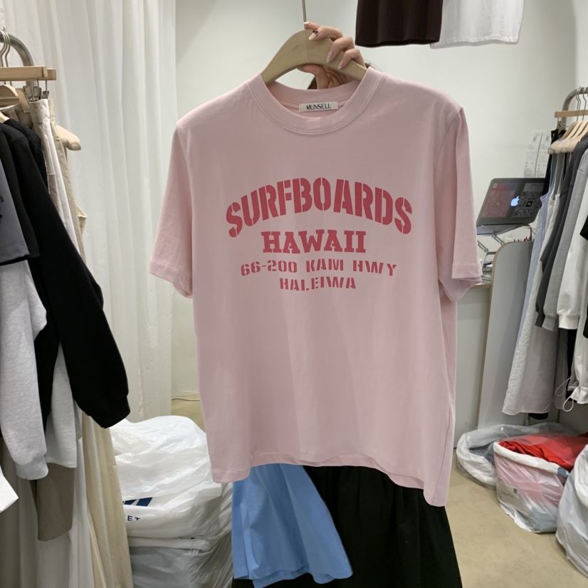 MUNSELL直郵韓國代購㊣女裝新品推薦休閑25春夏時尚人氣T恤MUNSELLT恤