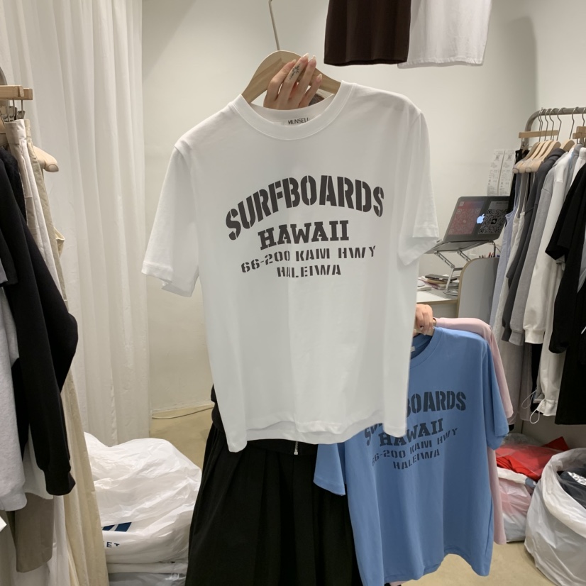 MUNSELL直郵韓國代購㊣女裝新品推薦休閑25春夏時尚人氣T恤MUNSELLT恤圖色3