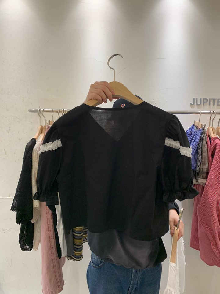 JUPITER韓國直郵㊣女裝新品時尚推薦人氣熱賣25春夏襯衫蕾絲衫JUPITER襯衫/蕾絲衫