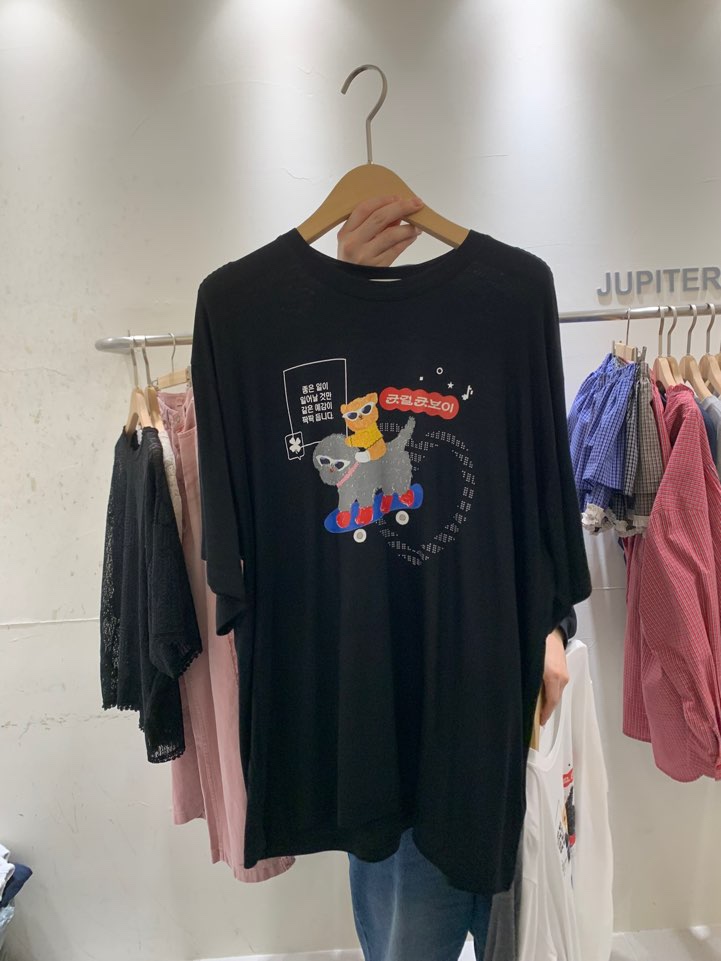 JUPITER直郵韓國代購㊣女裝新品熱賣25春夏休閑人氣推薦T恤JUPITERT恤圖色2