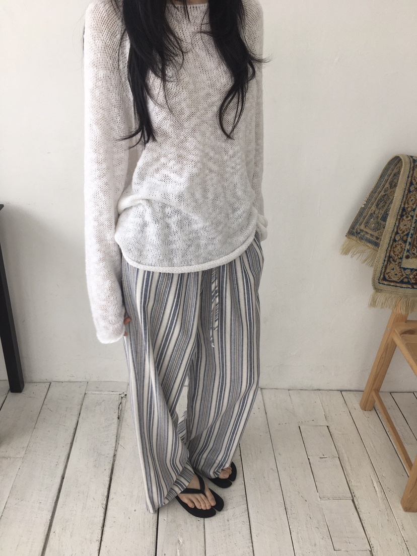 ORDINARYA韓國直郵㊣東大門實拍女裝新款推薦25春夏休閑褲亞麻ORDINARYA休閑褲