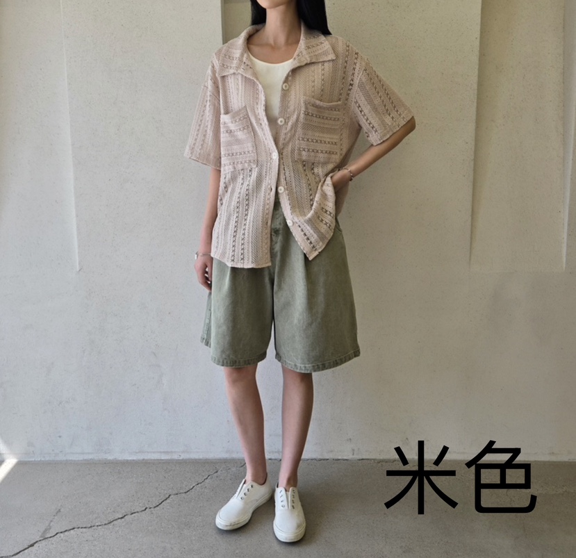 LA BLOOM韓國直郵㊣東大門實拍女裝新款推薦人氣襯衫蕾絲衫La Bloom襯衫/蕾絲衫圖色3