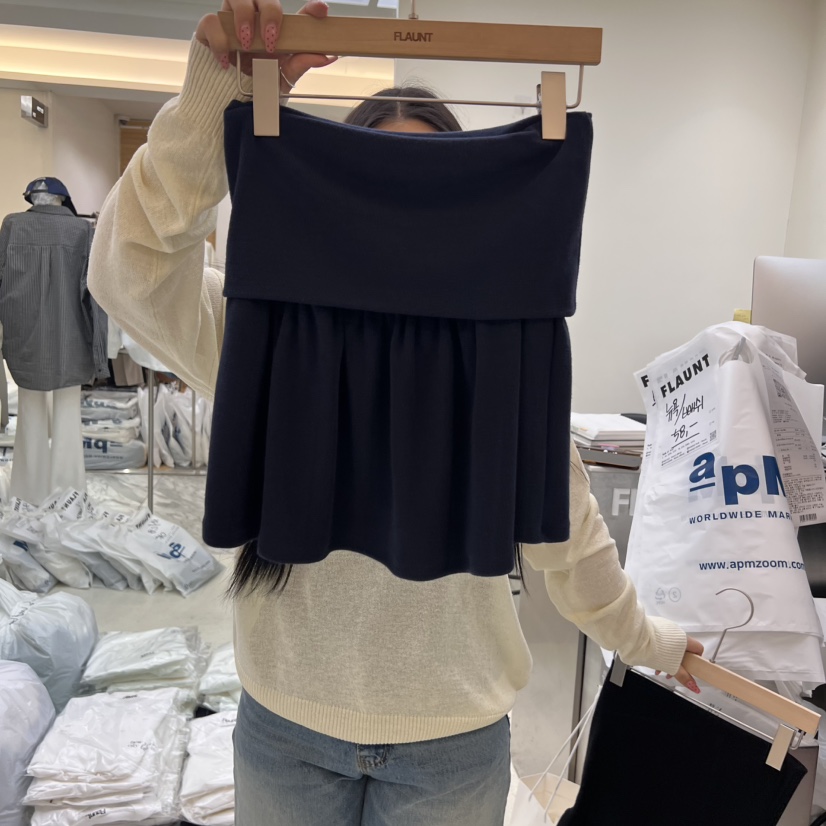 FLAUNT韓國㊣直郵東大門代購女裝新款時尚熱賣吊帶背心喇叭形FLAUNT吊帶/背心圖色2