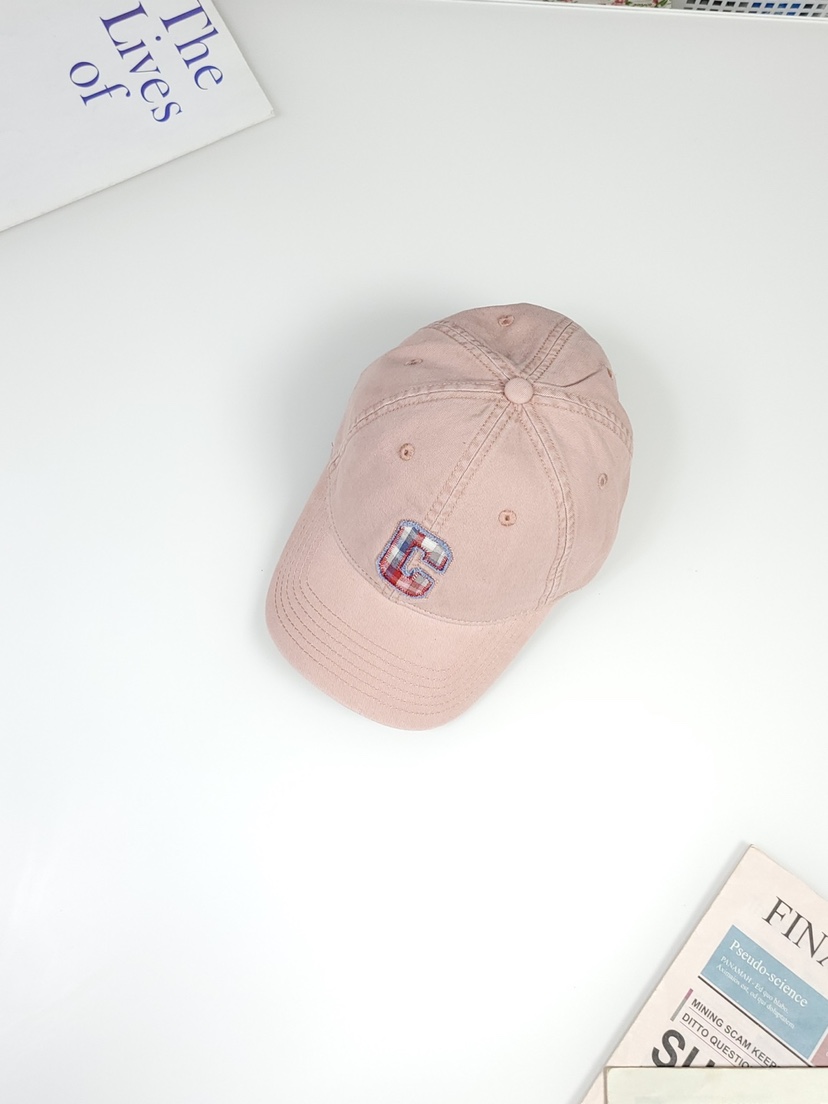 THE HAT-P直郵韓國代購㊣女裝新品時尚25春夏帽子刺繡格紋THE HAT帽子