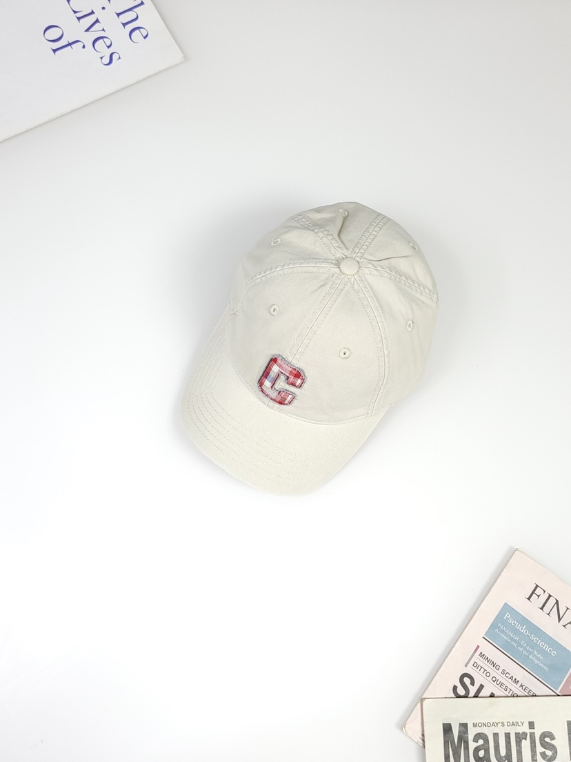 THE HAT-P直郵韓國代購㊣女裝新品時尚25春夏帽子刺繡格紋THE HAT帽子圖色2