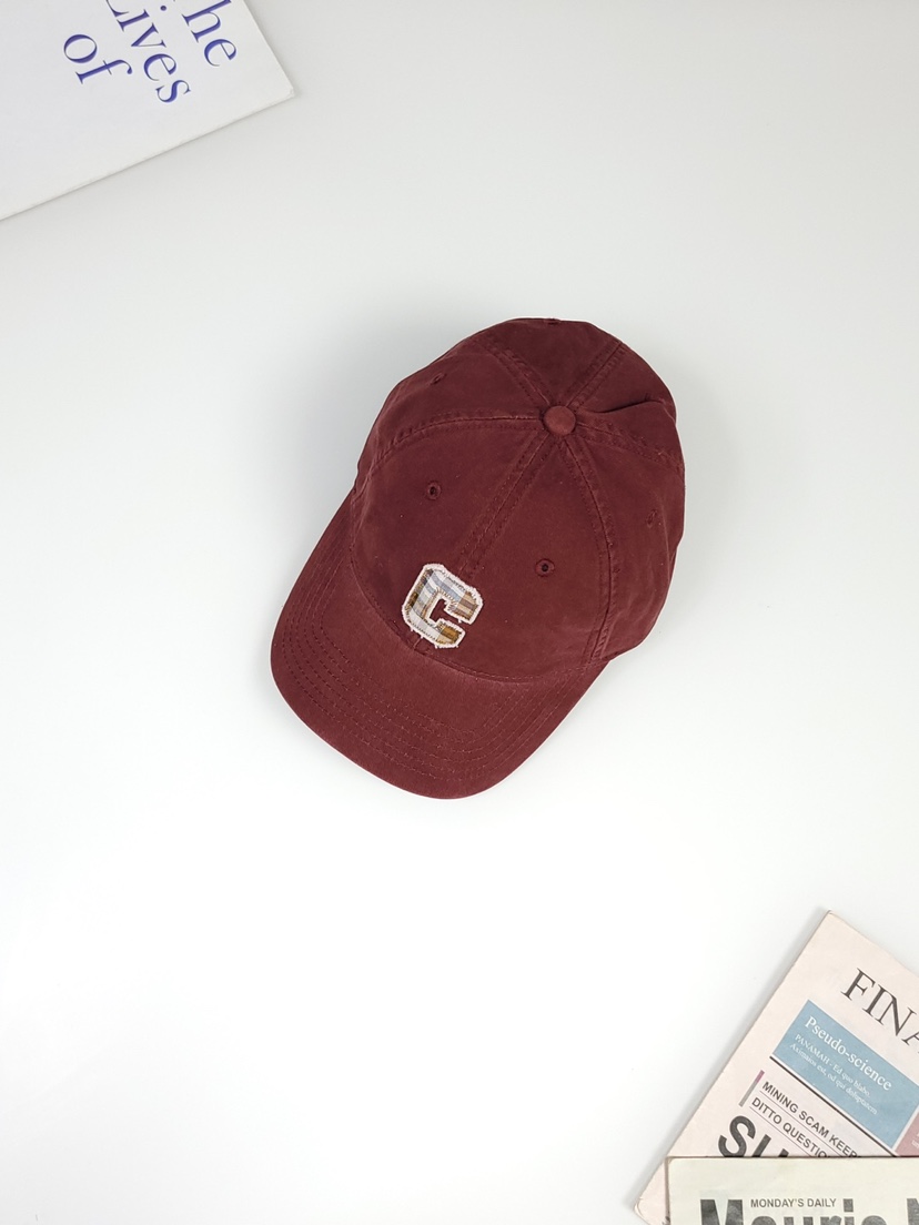 THE HAT-P直郵韓國代購㊣女裝新品時尚25春夏帽子刺繡格紋THE HAT帽子圖色3